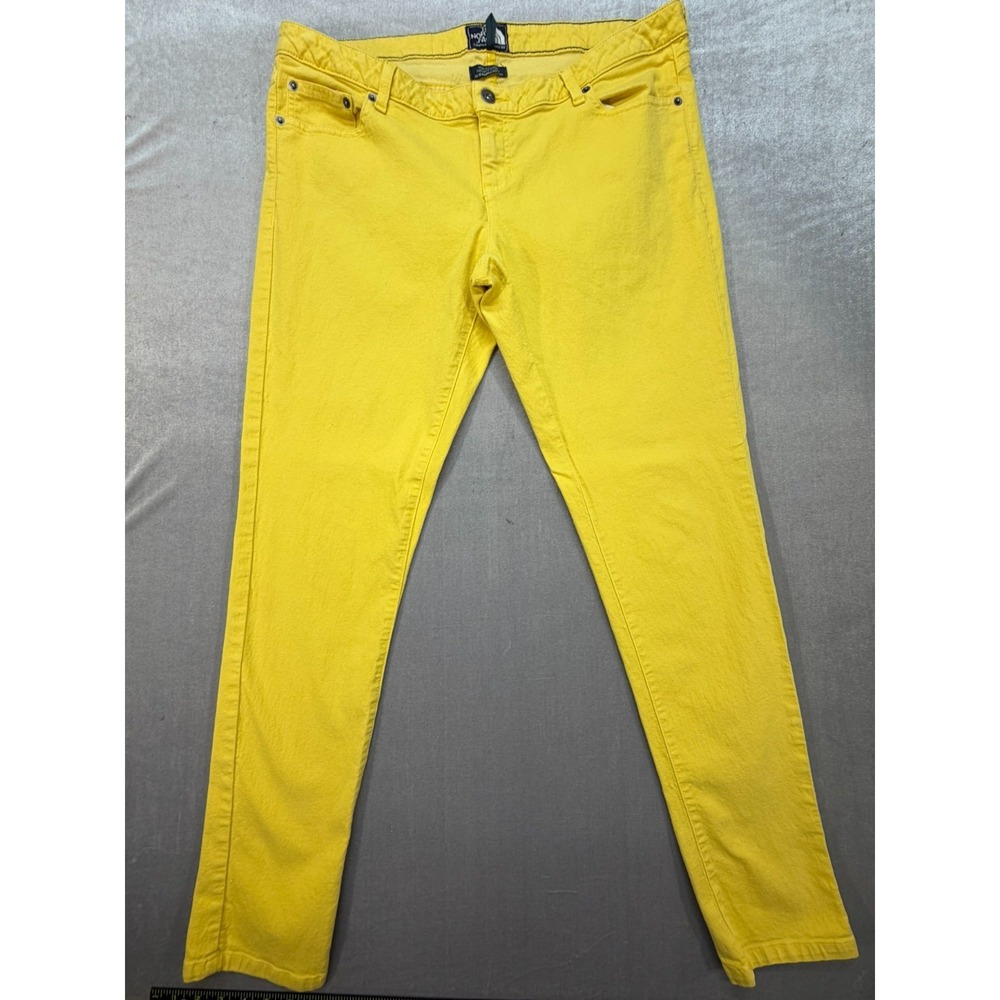 Vintage The North Face Yellow Denim Jean Style Pants Size 36